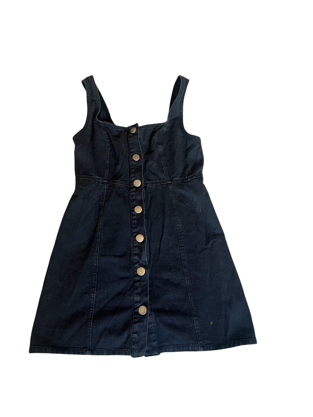 Forever 21 Black Denim Button-Front Dress